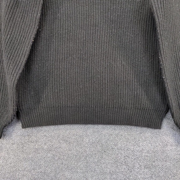 Philosophy Republic Clothing Womens Wool Blend Sweater Black Small Cold Shoulder - Picture 7 of 12